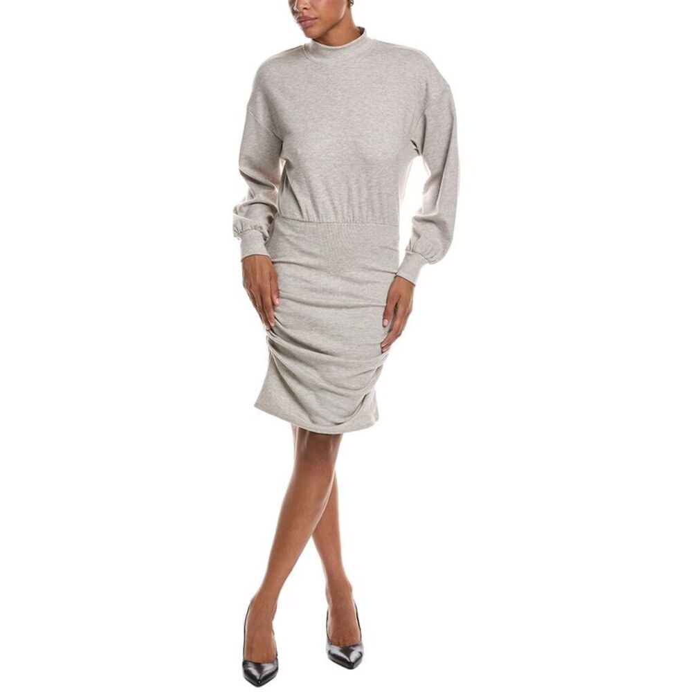 Susana Monaco Womens  Fleece Mock Gathered Mini Dress, Brown